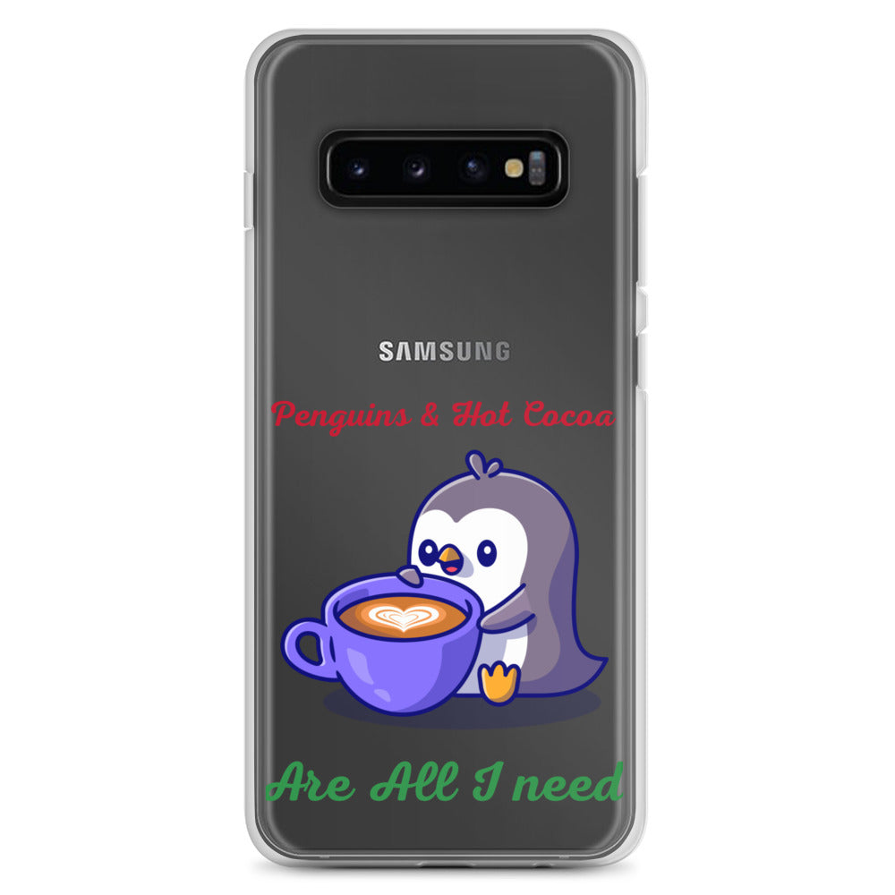 Penguins & Hot Cocoa Clear Samsung® Phone Case