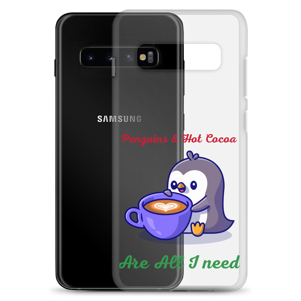 Penguins & Hot Cocoa Clear Samsung® Phone Case