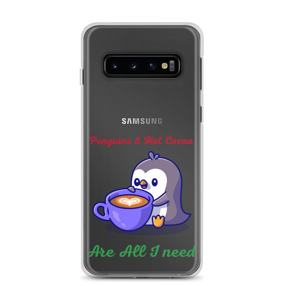Penguins & Hot Cocoa Clear Samsung® Phone Case