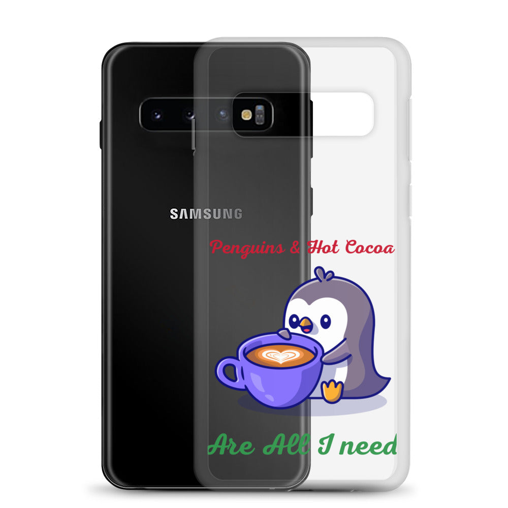 Penguins & Hot Cocoa Clear Samsung® Phone Case