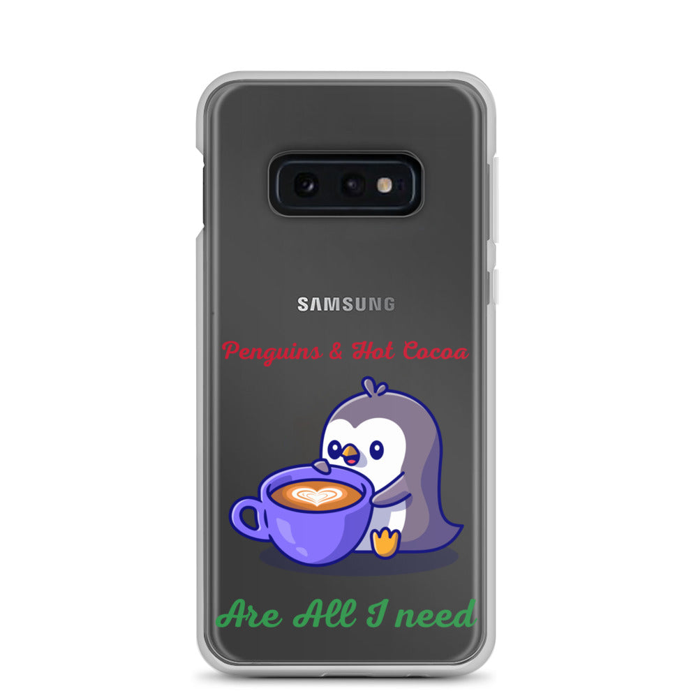 Penguins & Hot Cocoa Clear Samsung® Phone Case