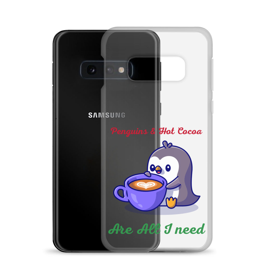 Penguins & Hot Cocoa Clear Samsung® Phone Case