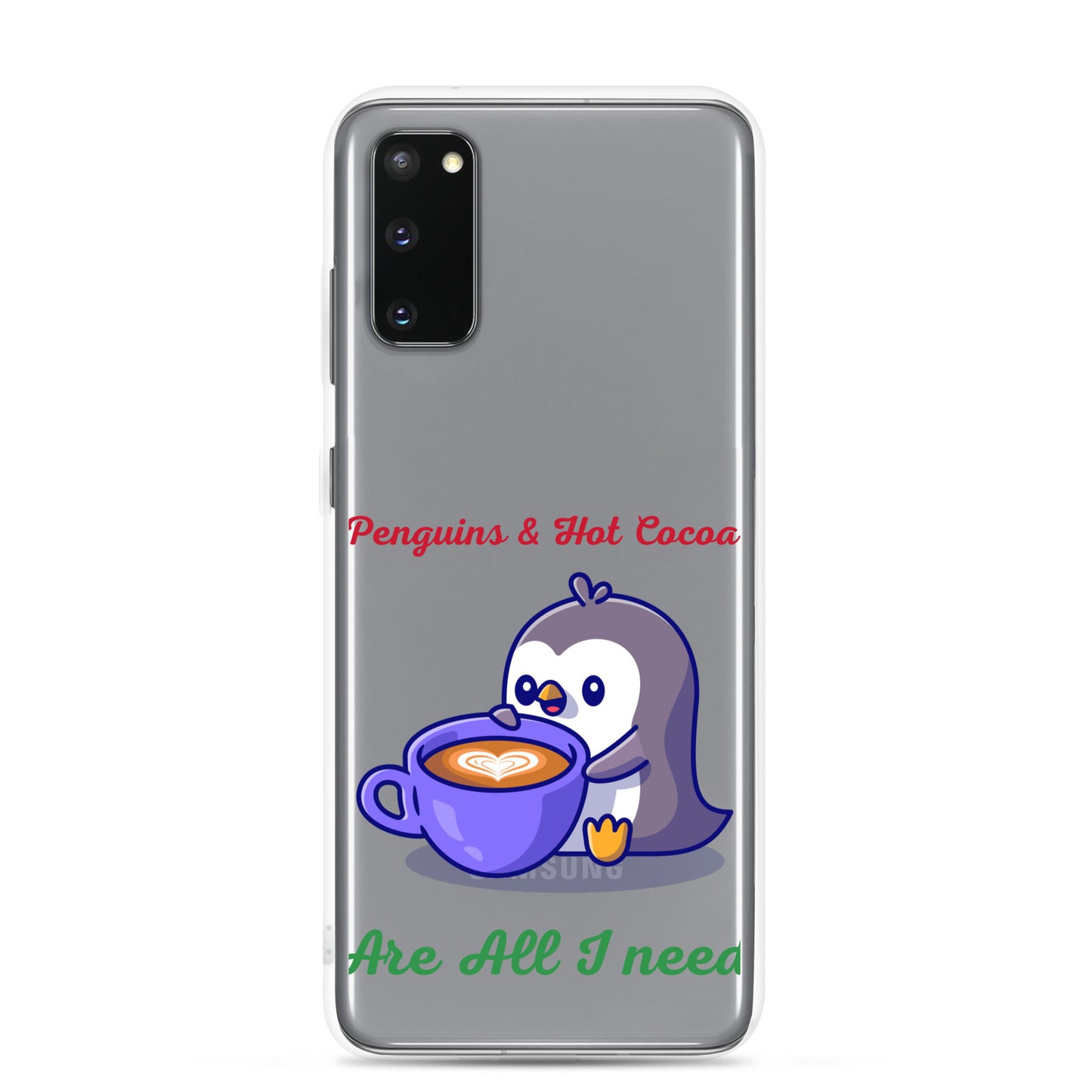 Penguins & Hot Cocoa Clear Samsung® Phone Case