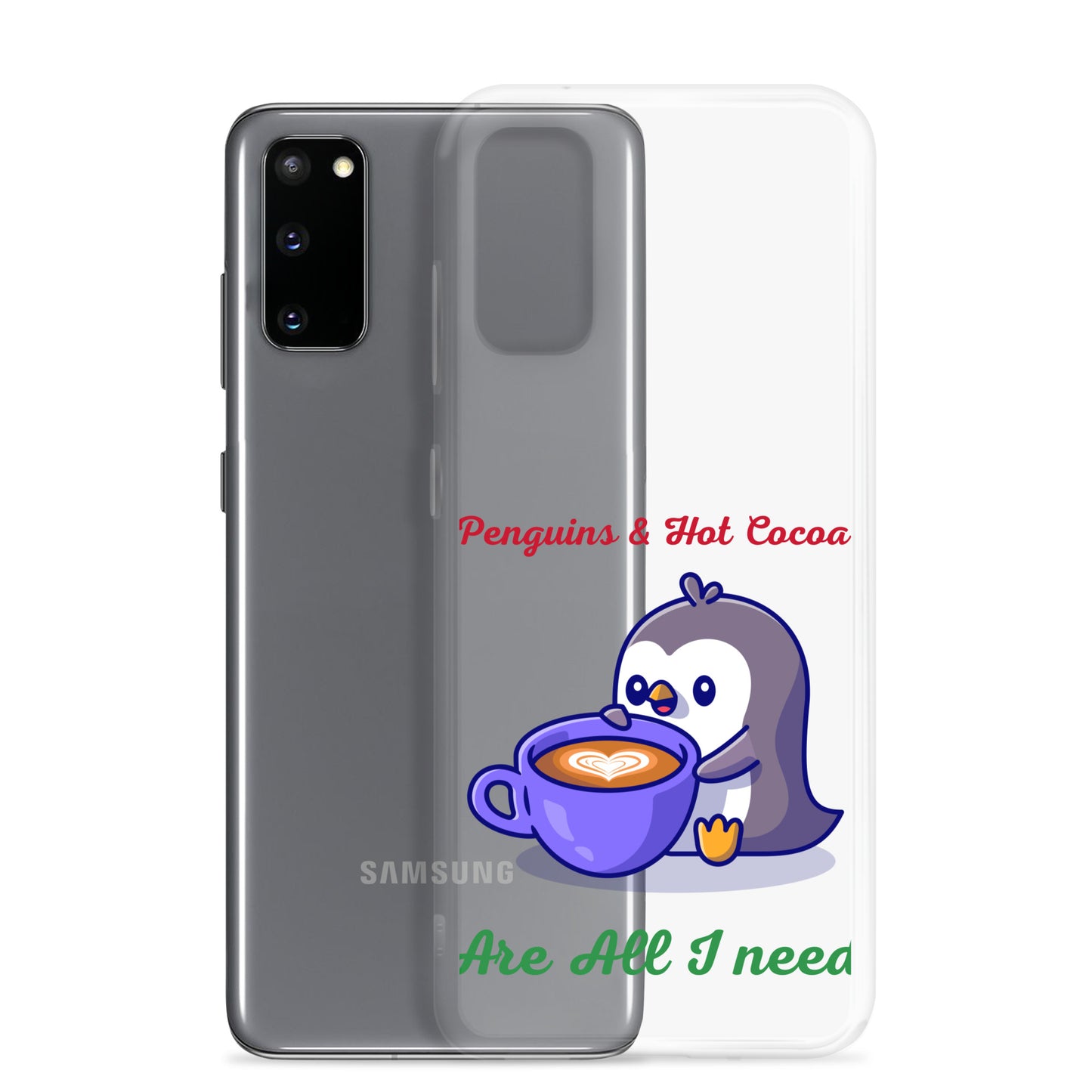 Penguins & Hot Cocoa Clear Samsung® Phone Case