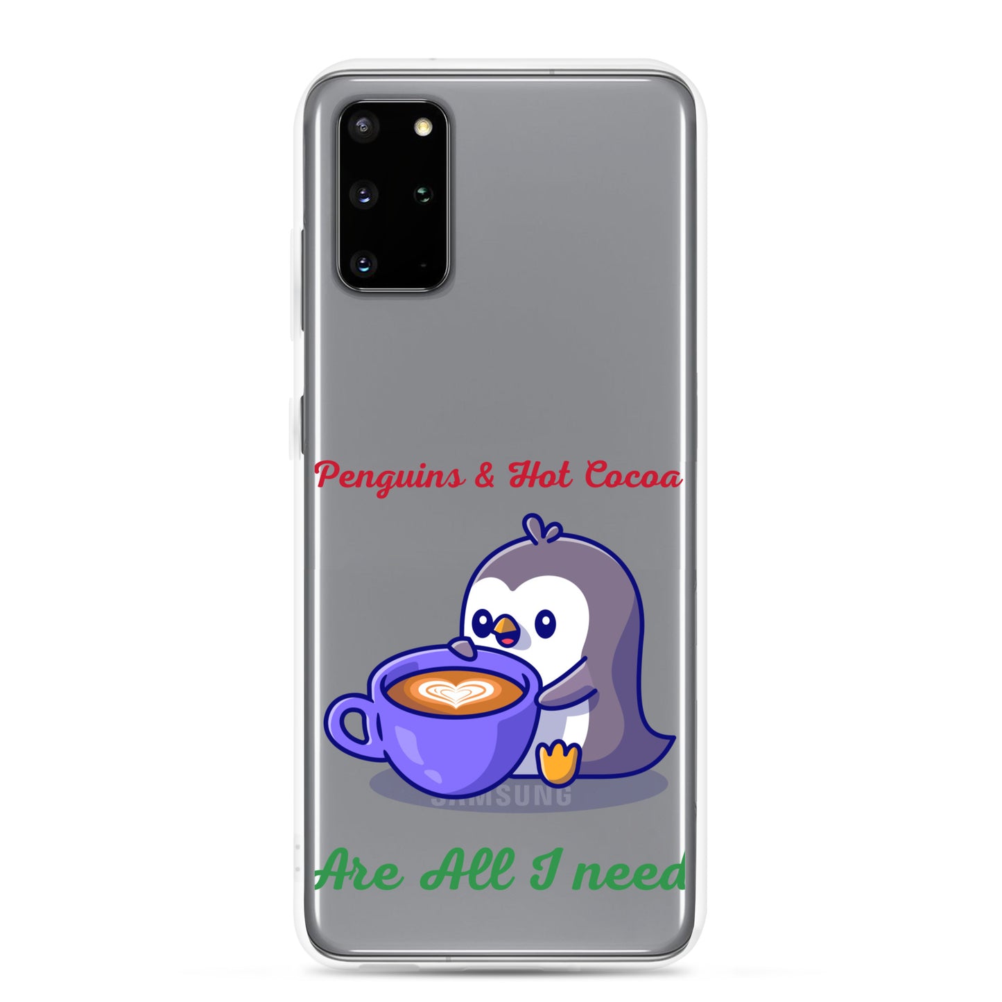 Penguins & Hot Cocoa Clear Samsung® Phone Case