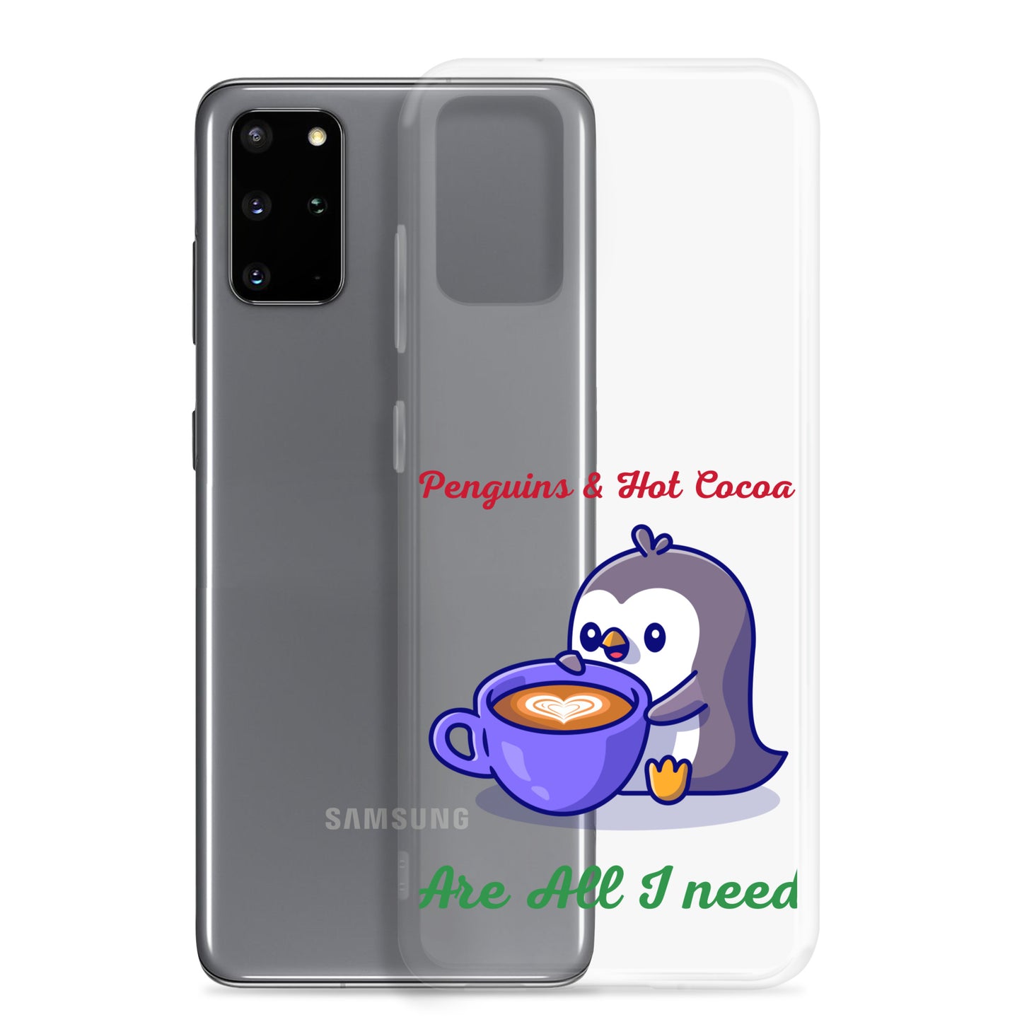 Penguins & Hot Cocoa Clear Samsung® Phone Case