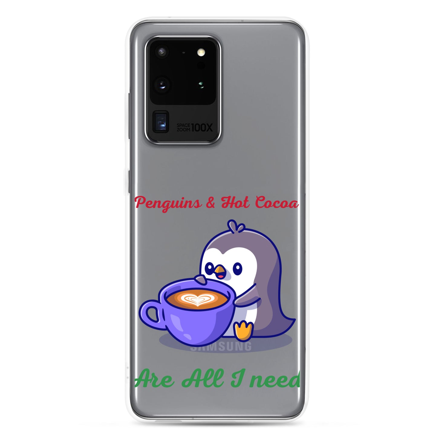 Penguins & Hot Cocoa Clear Samsung® Phone Case
