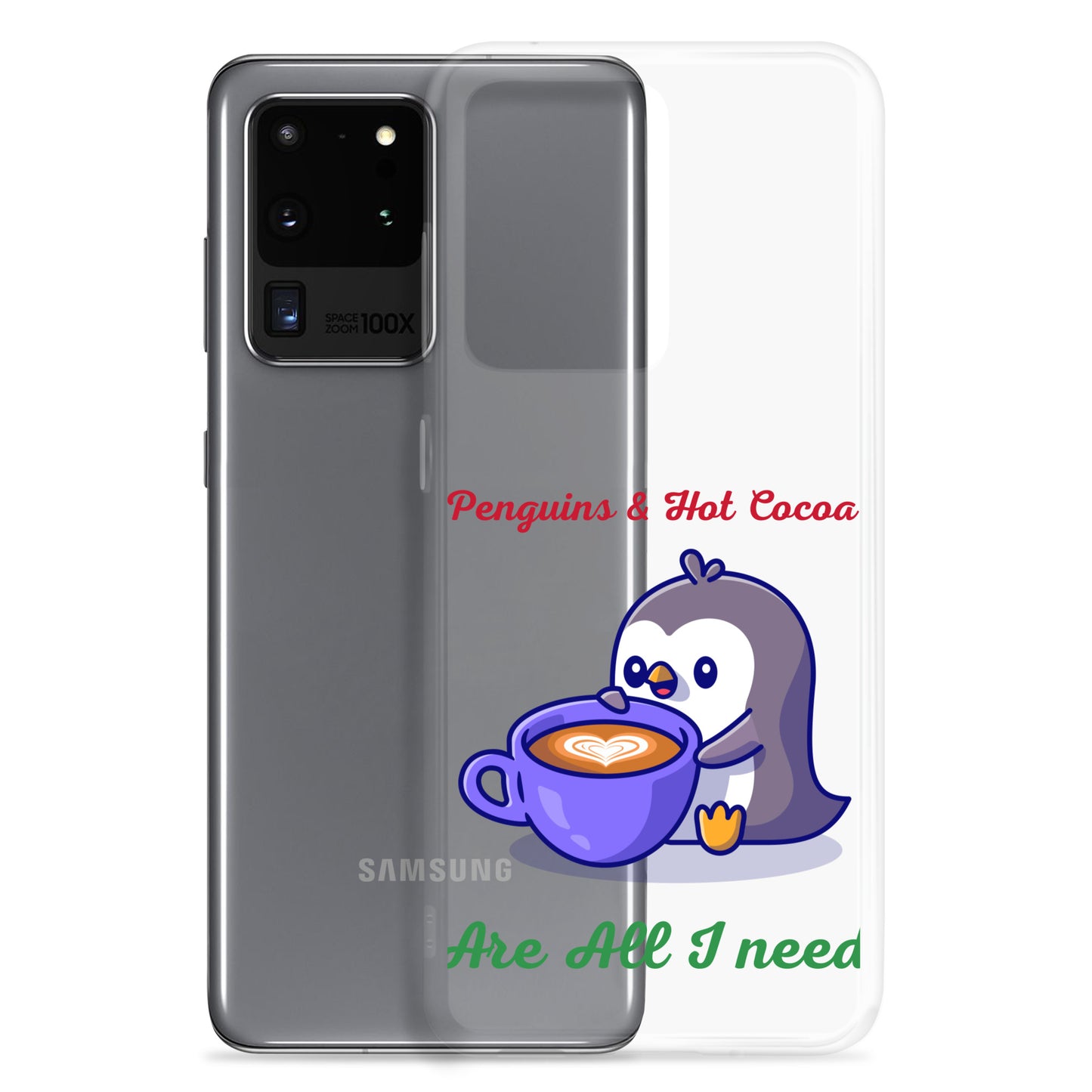 Penguins & Hot Cocoa Clear Samsung® Phone Case