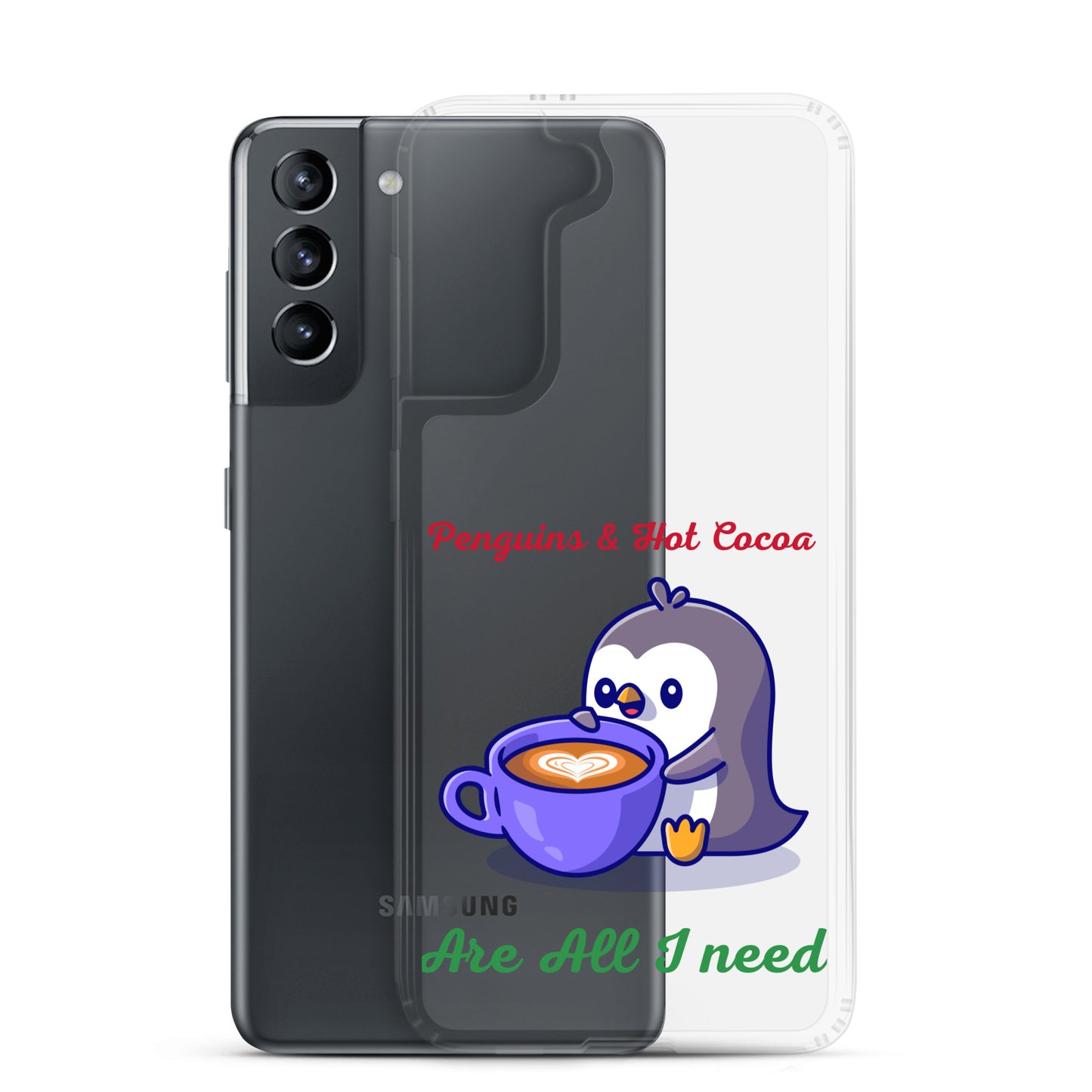 Penguins & Hot Cocoa Clear Samsung® Phone Case