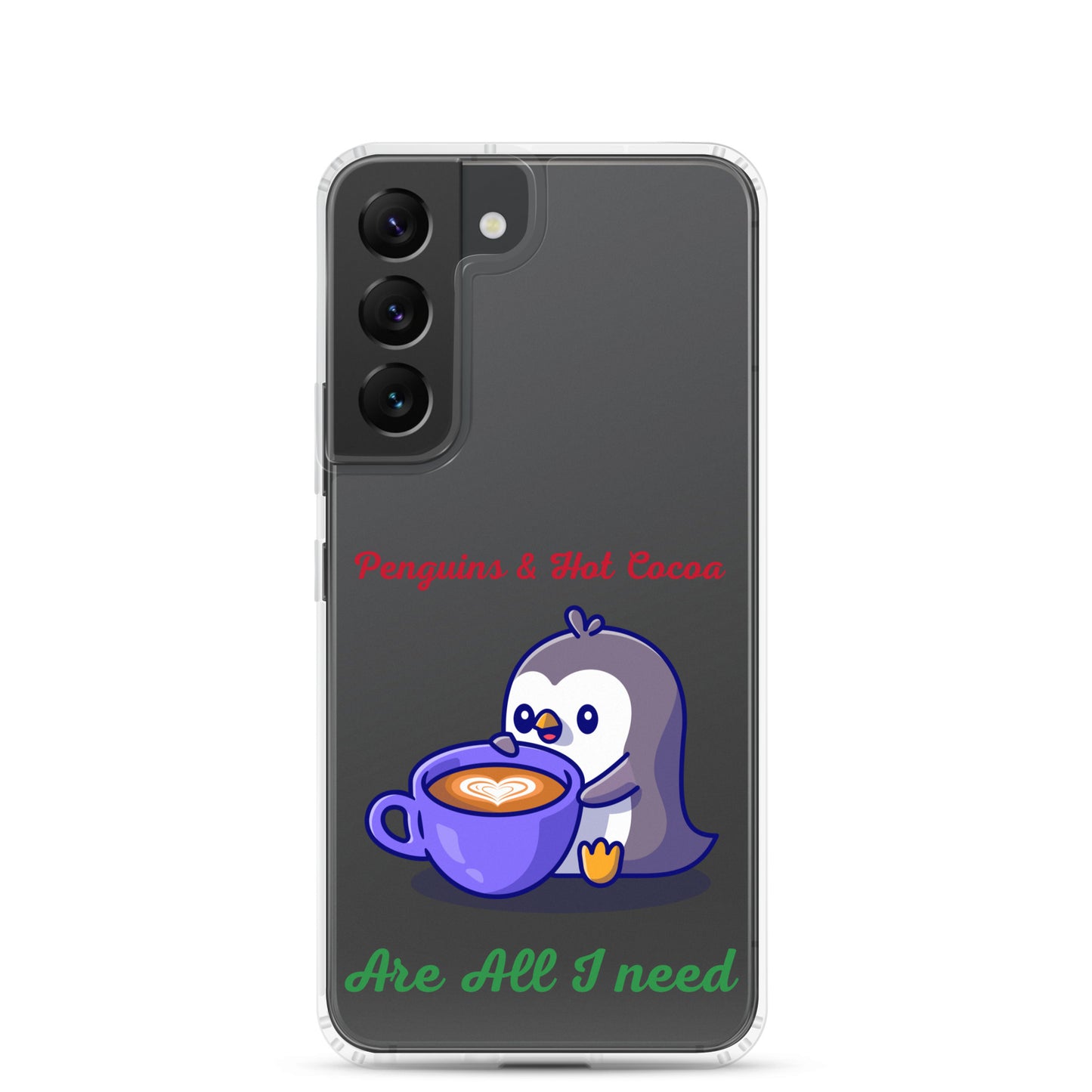 Penguins & Hot Cocoa Clear Samsung® Phone Case