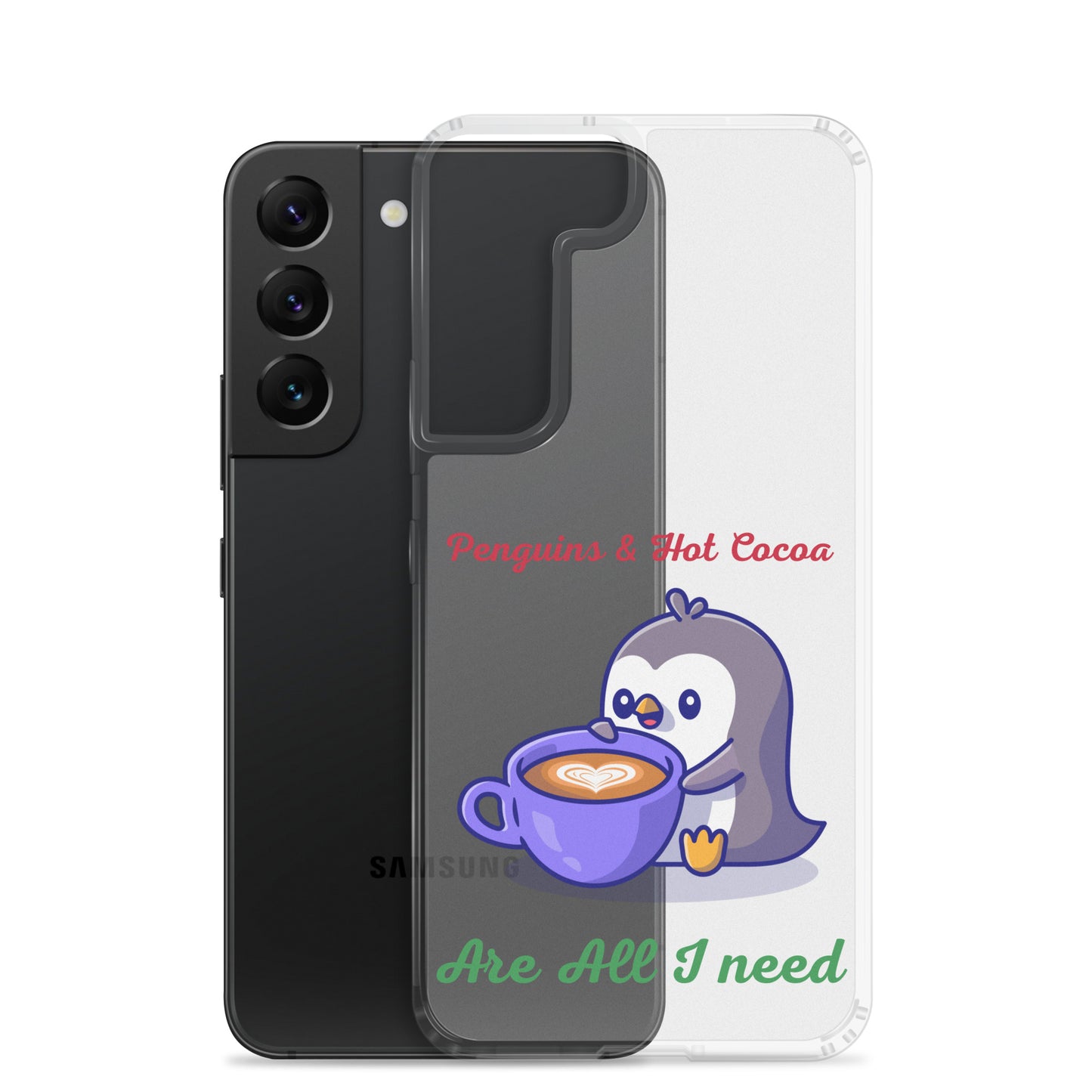 Penguins & Hot Cocoa Clear Samsung® Phone Case