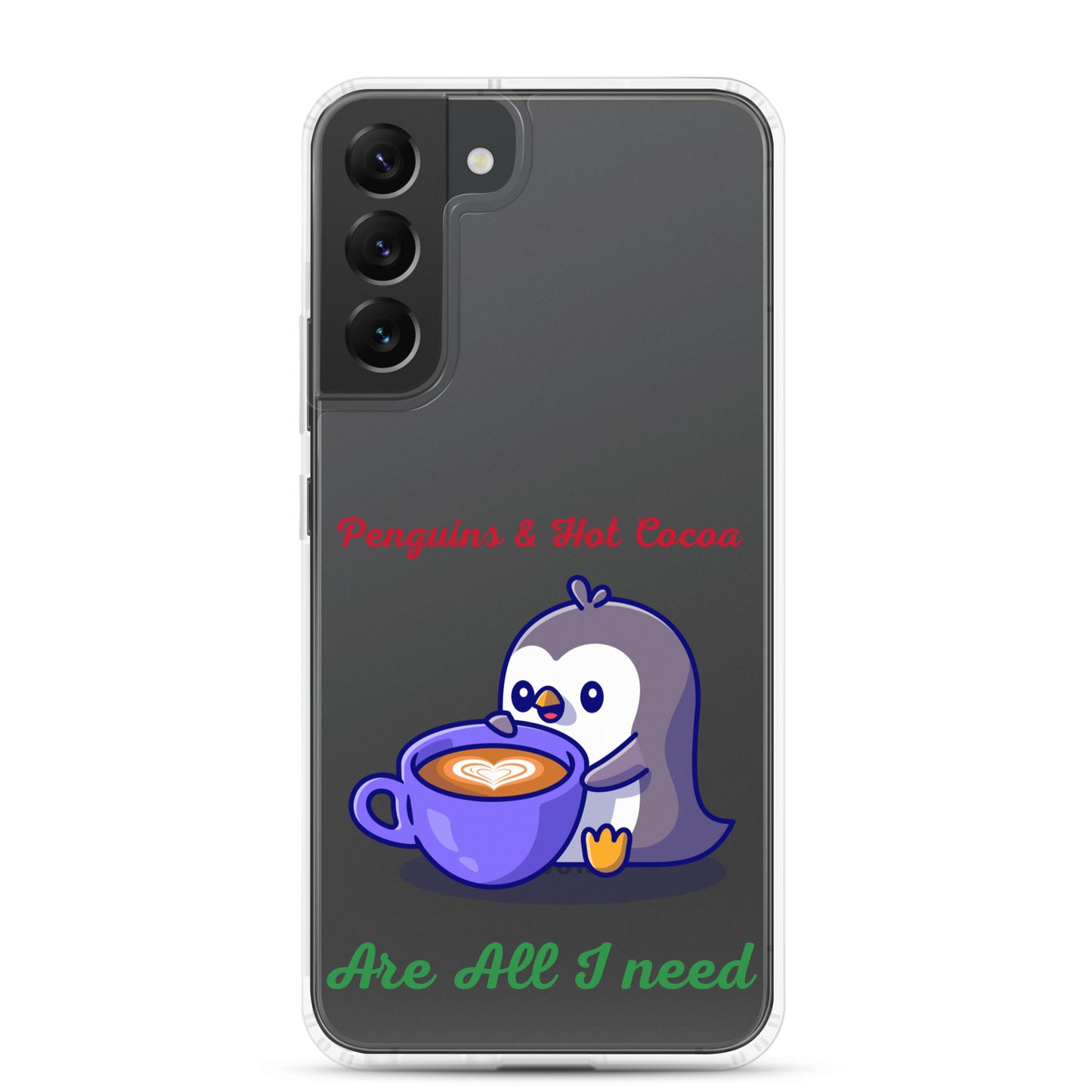 Penguins & Hot Cocoa Clear Samsung® Phone Case
