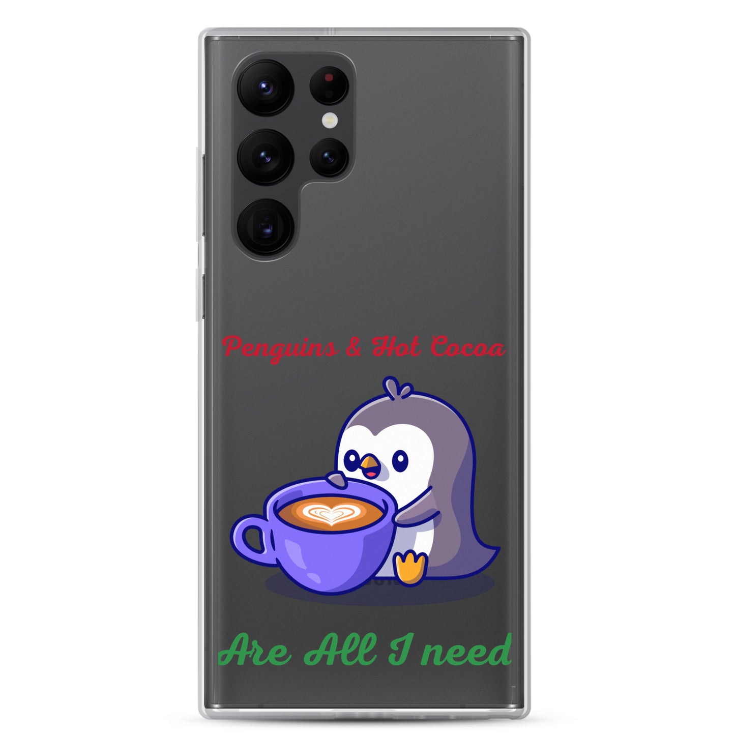 Penguins & Hot Cocoa Clear Samsung® Phone Case