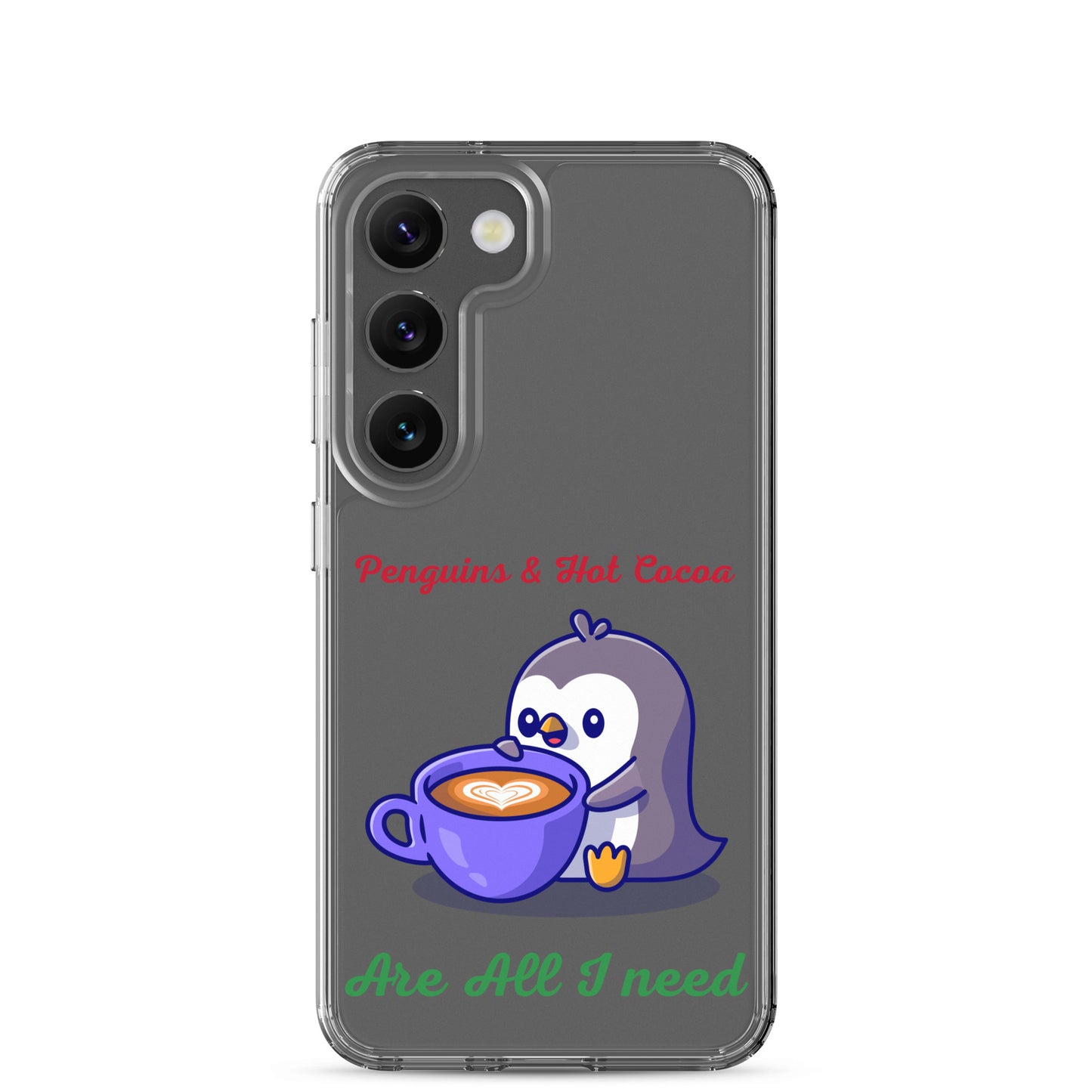 Penguins & Hot Cocoa Clear Samsung® Phone Case