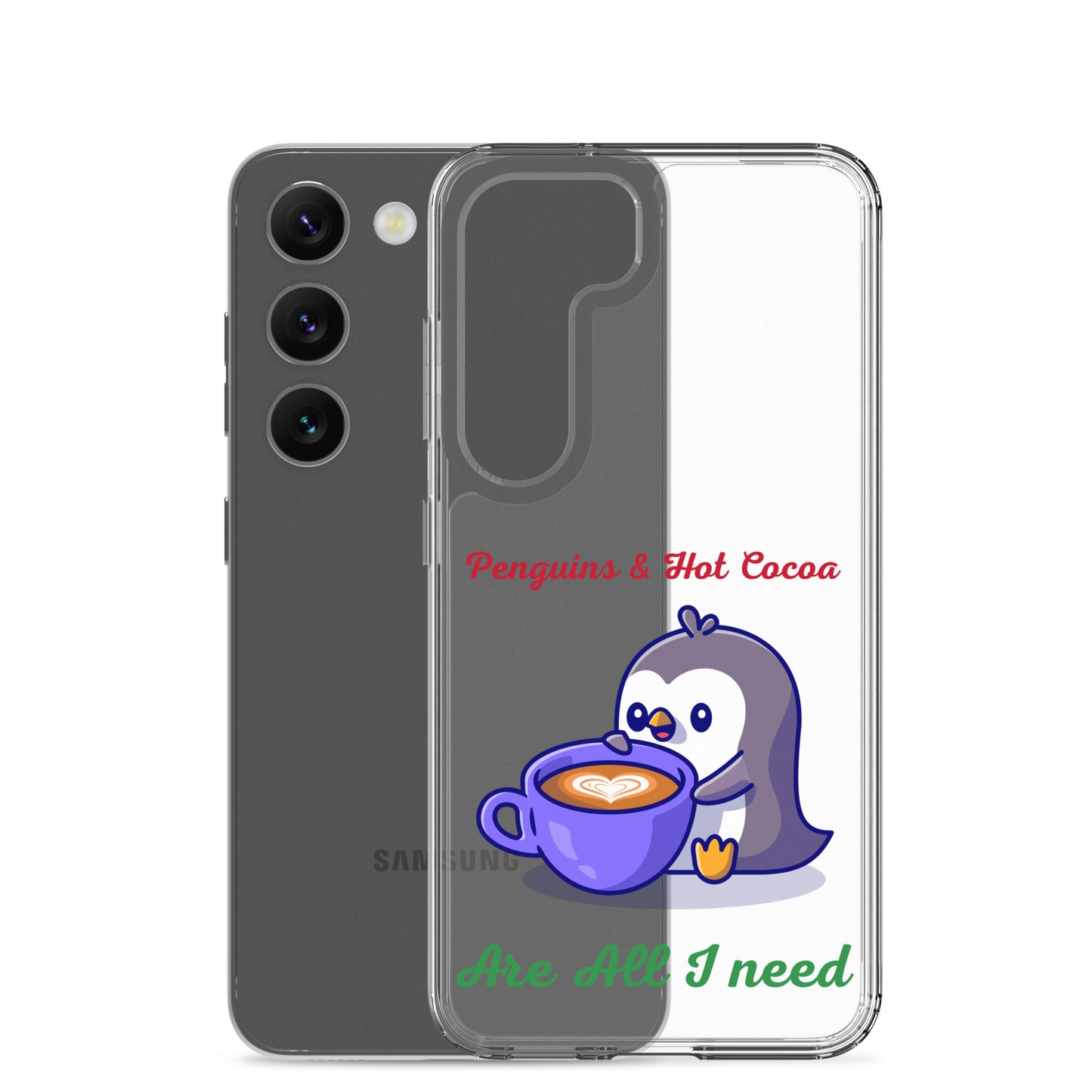 Penguins & Hot Cocoa Clear Samsung® Phone Case