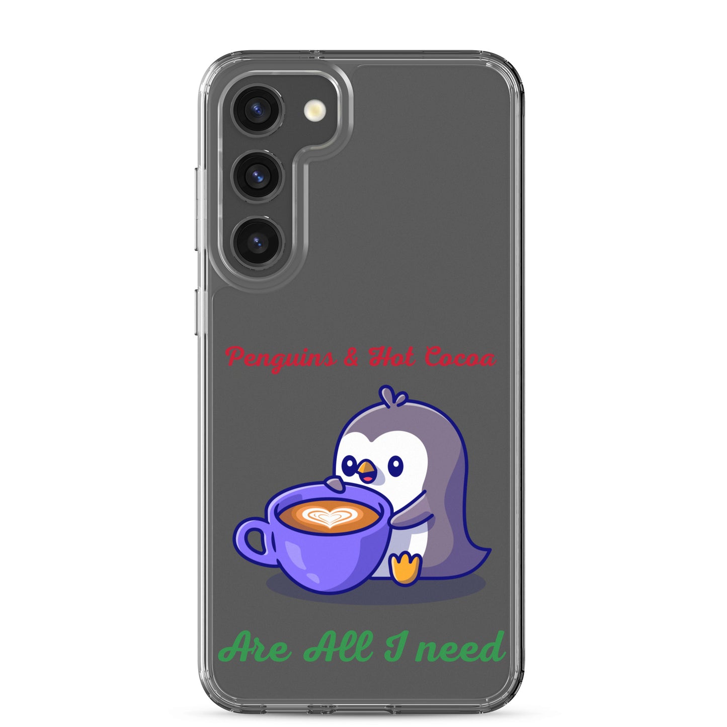 Penguins & Hot Cocoa Clear Samsung® Phone Case