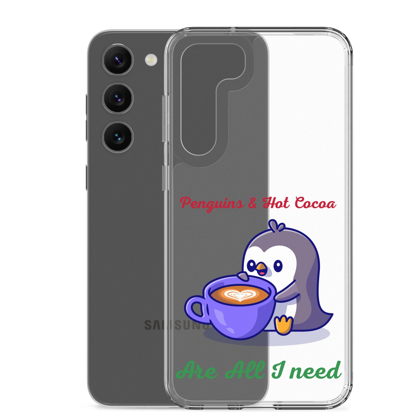 Penguins & Hot Cocoa Clear Samsung® Phone Case