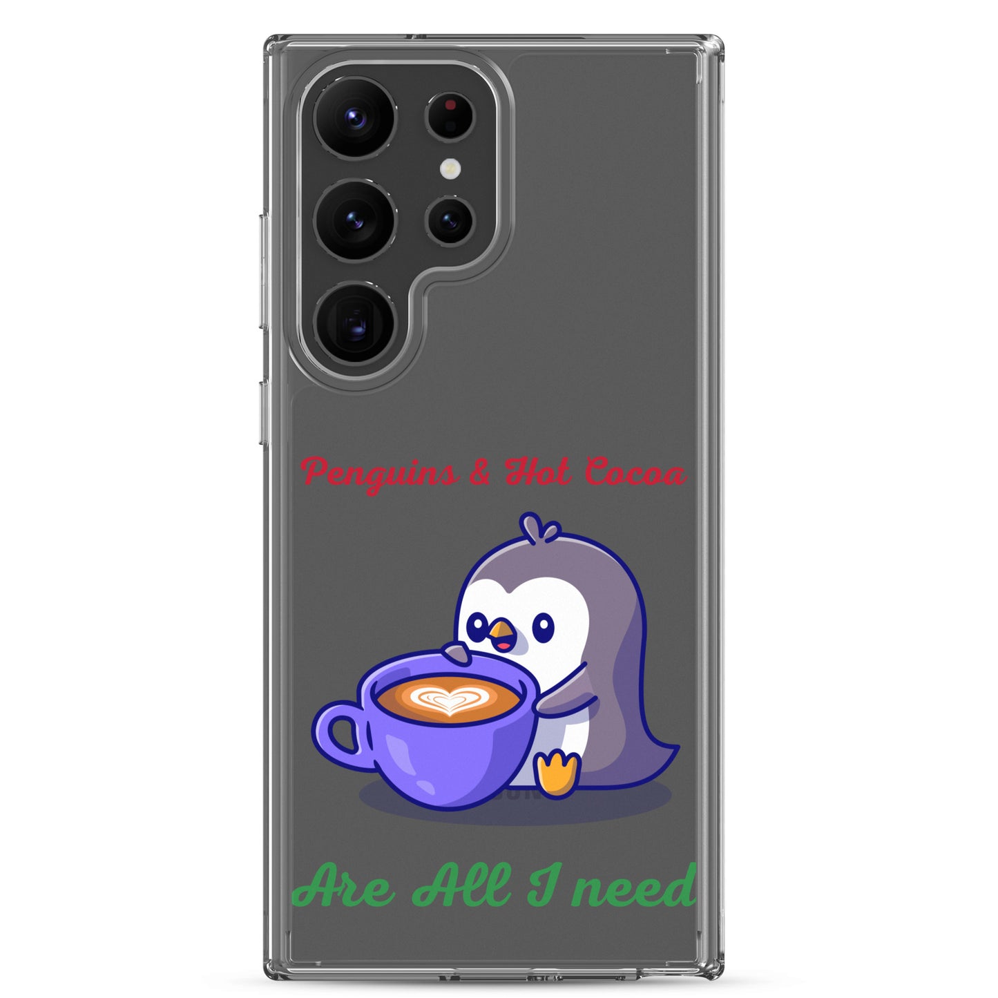 Penguins & Hot Cocoa Clear Samsung® Phone Case