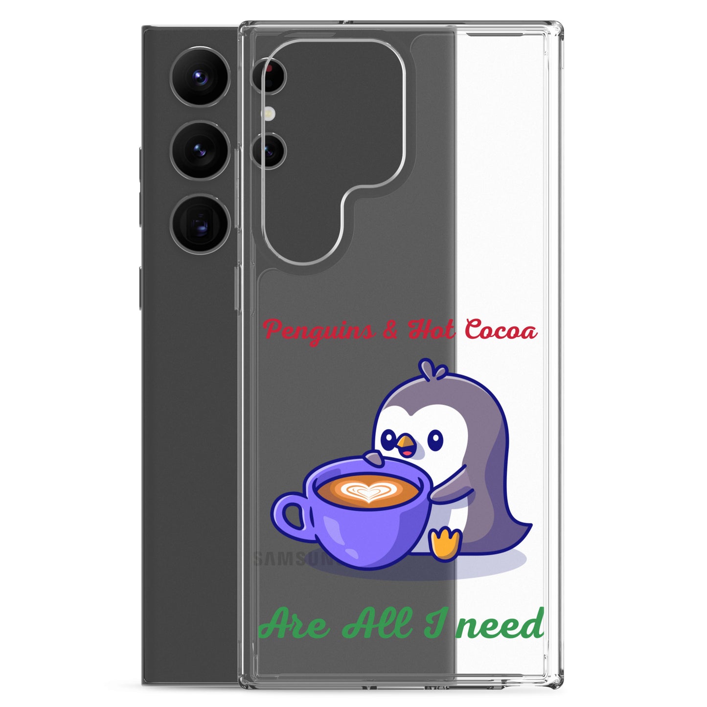 Penguins & Hot Cocoa Clear Samsung® Phone Case