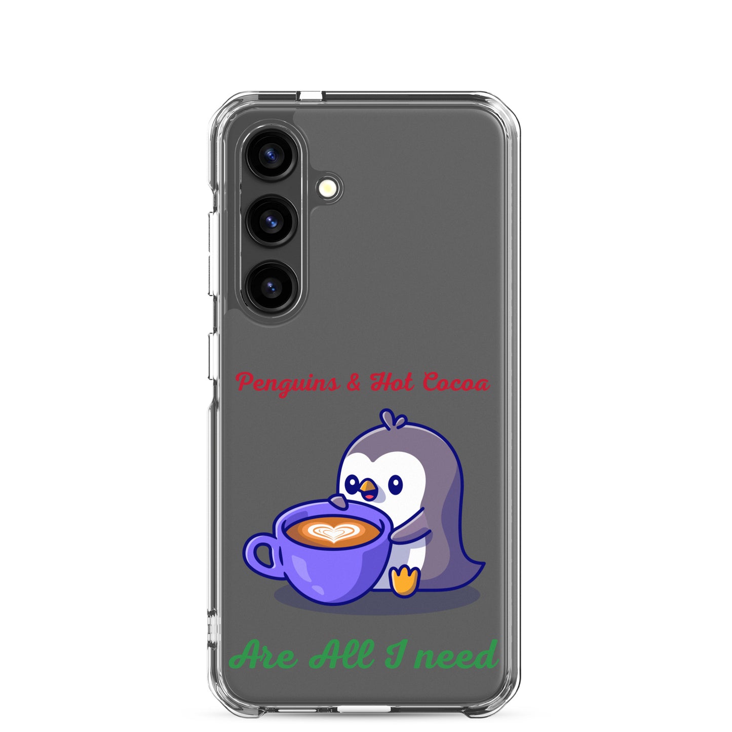 Penguins & Hot Cocoa Clear Samsung® Phone Case