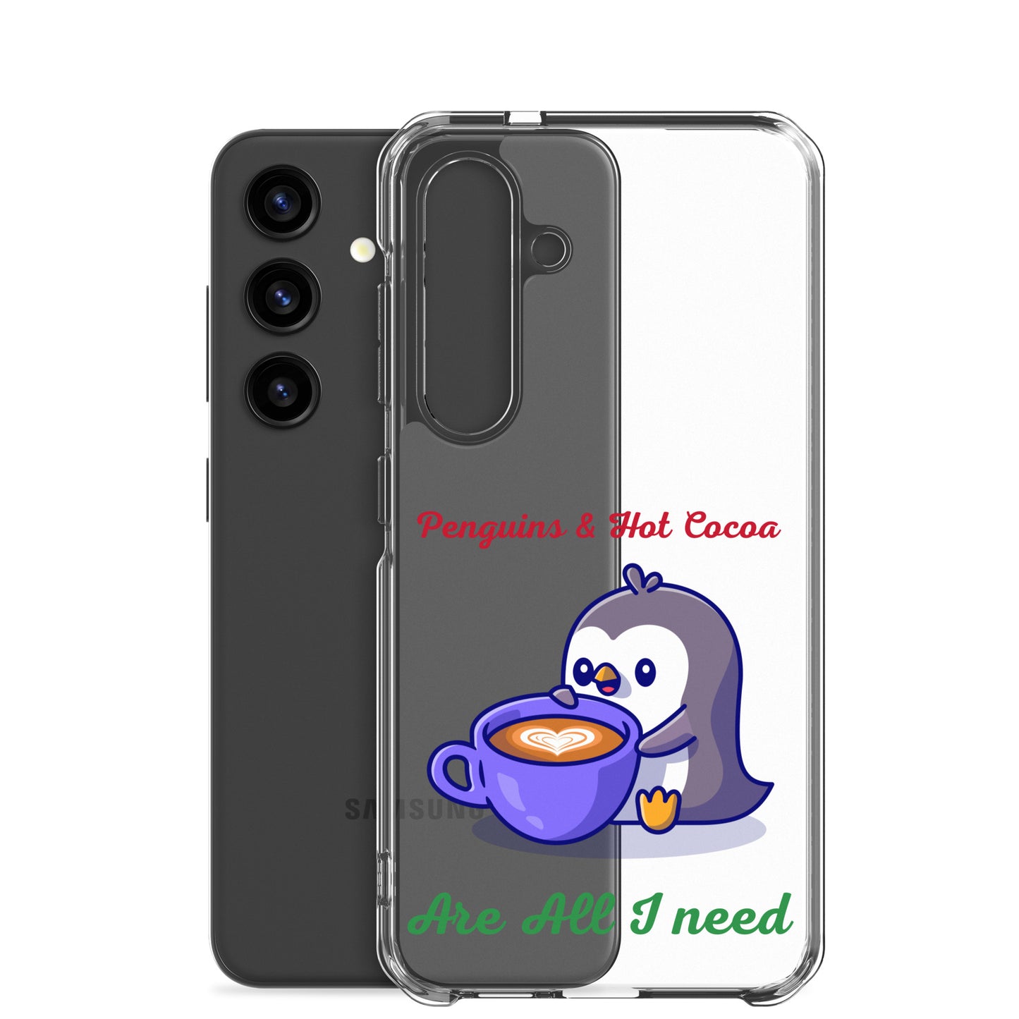 Penguins & Hot Cocoa Clear Samsung® Phone Case