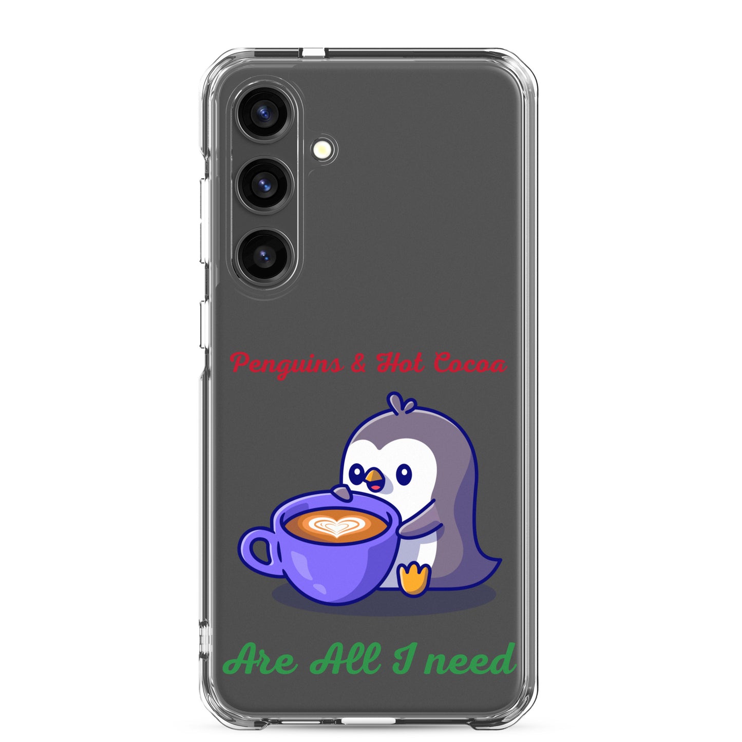 Penguins & Hot Cocoa Clear Samsung® Phone Case