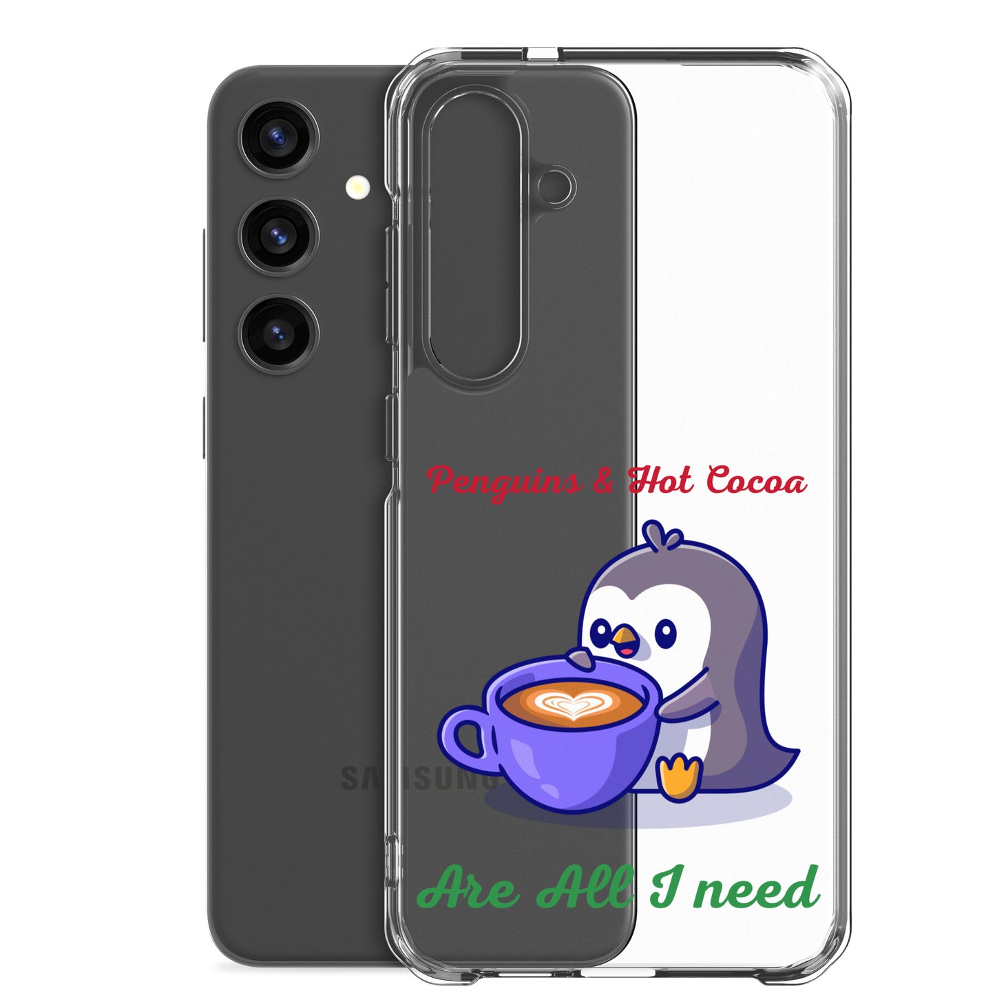 Penguins & Hot Cocoa Clear Samsung® Phone Case