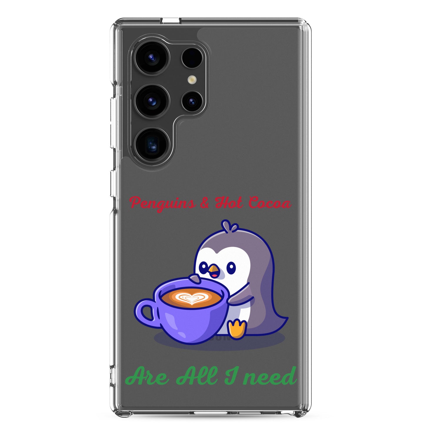 Penguins & Hot Cocoa Clear Samsung® Phone Case