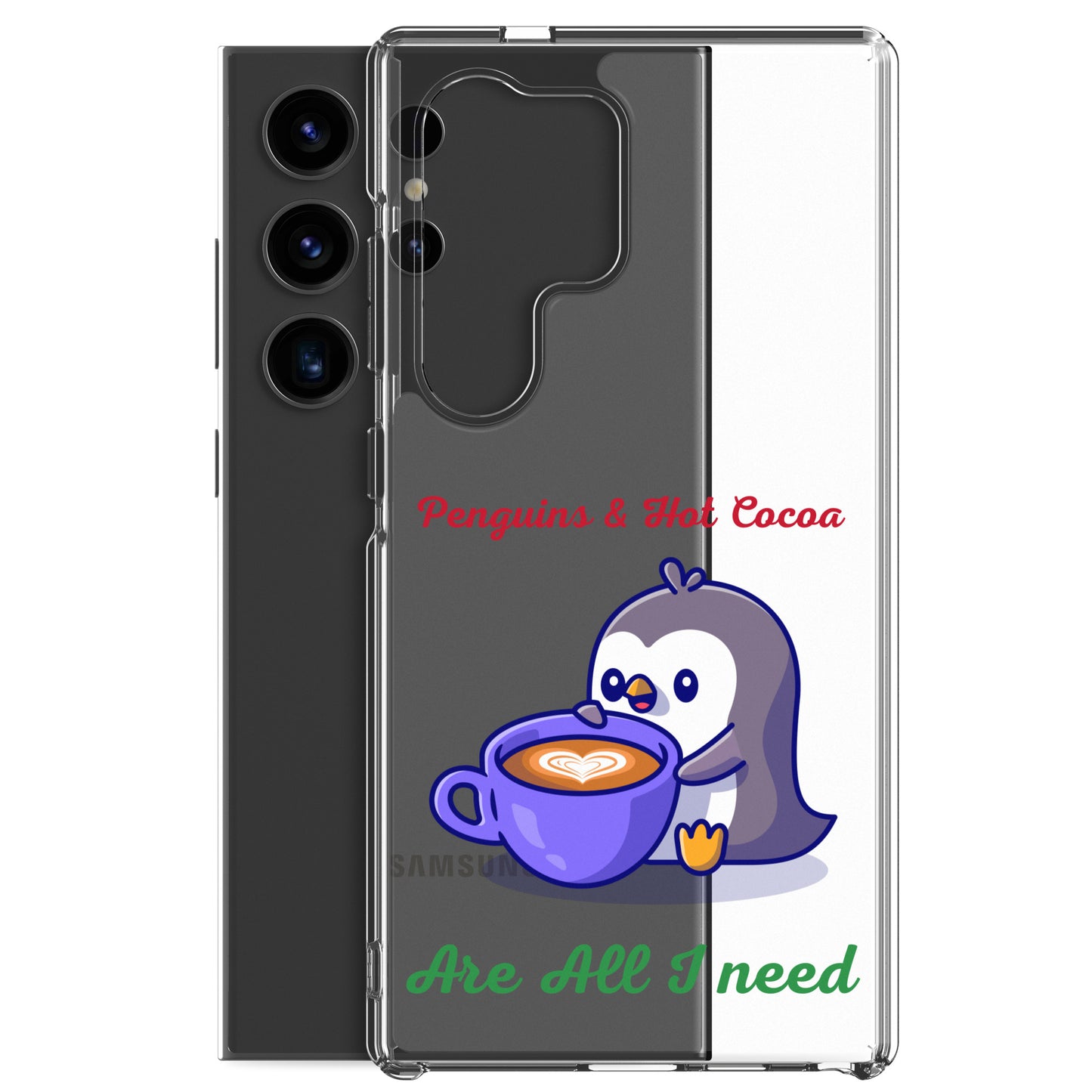 Penguins & Hot Cocoa Clear Samsung® Phone Case