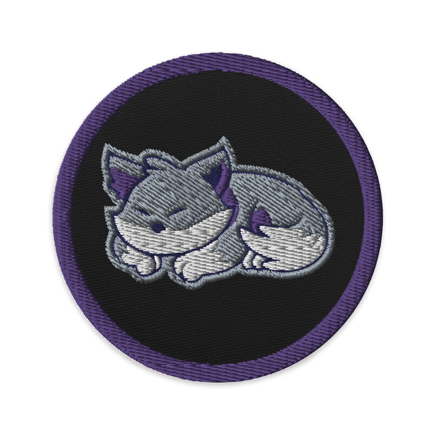 Sleepy Wolf Embroidered Patch