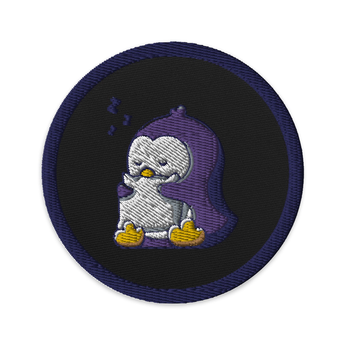 Sleepy Penguin Embroidered Patch