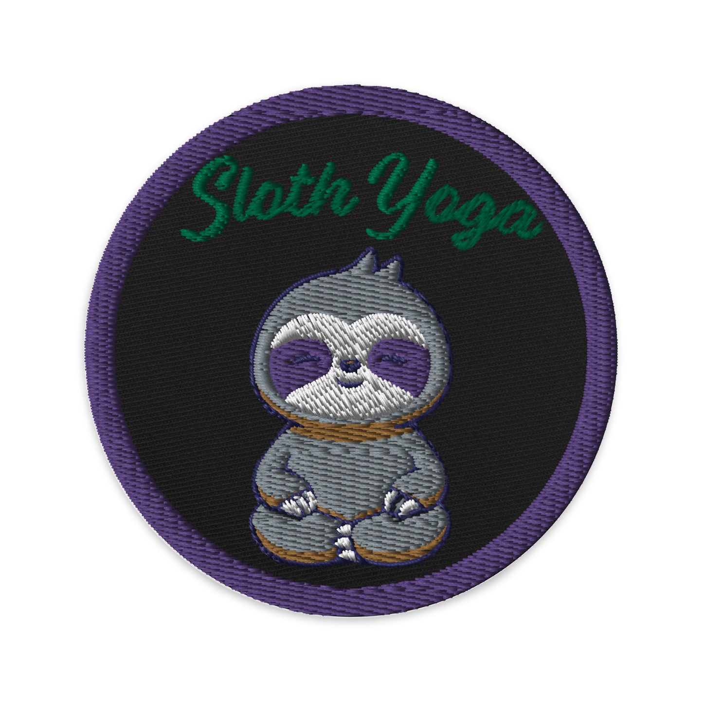 Sloth Yoga Embroidered Patch