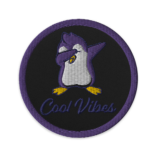 Cool Vibes Penguin Embroidered Patch
