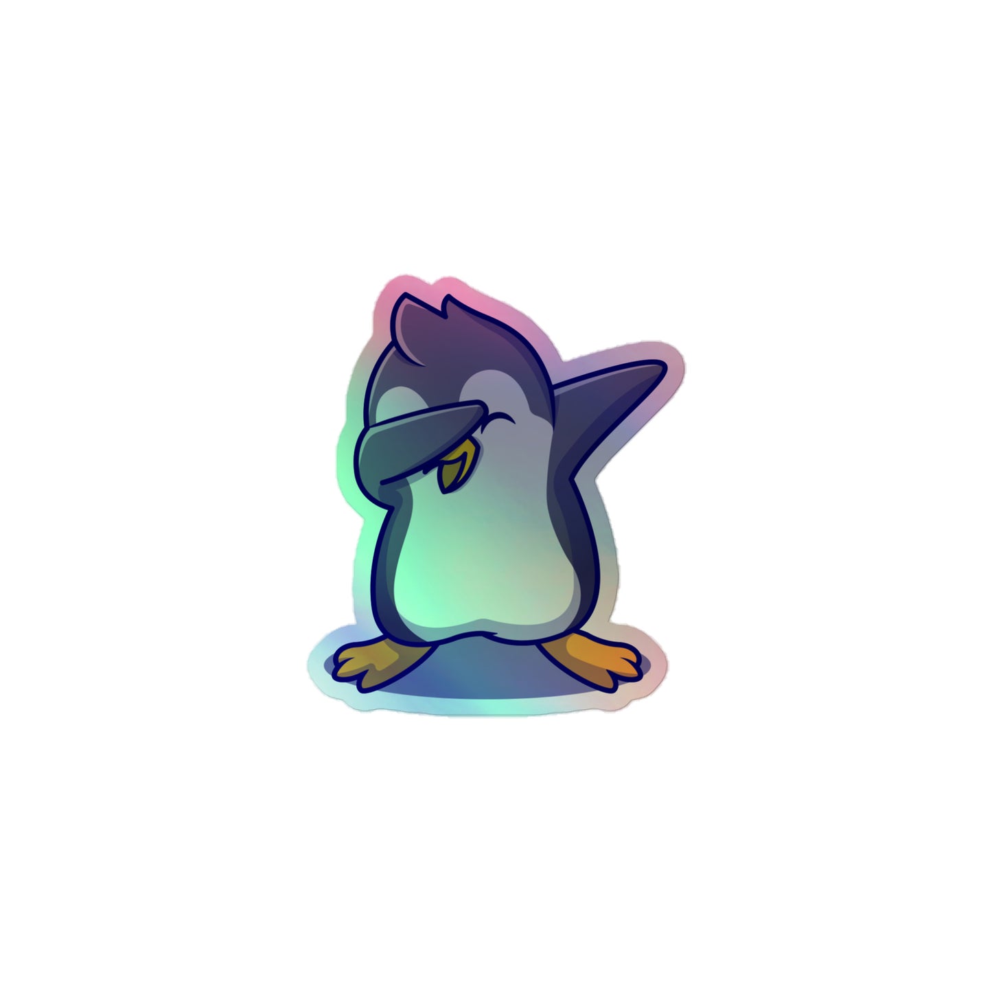 Dabbing Penguin Holo Decal