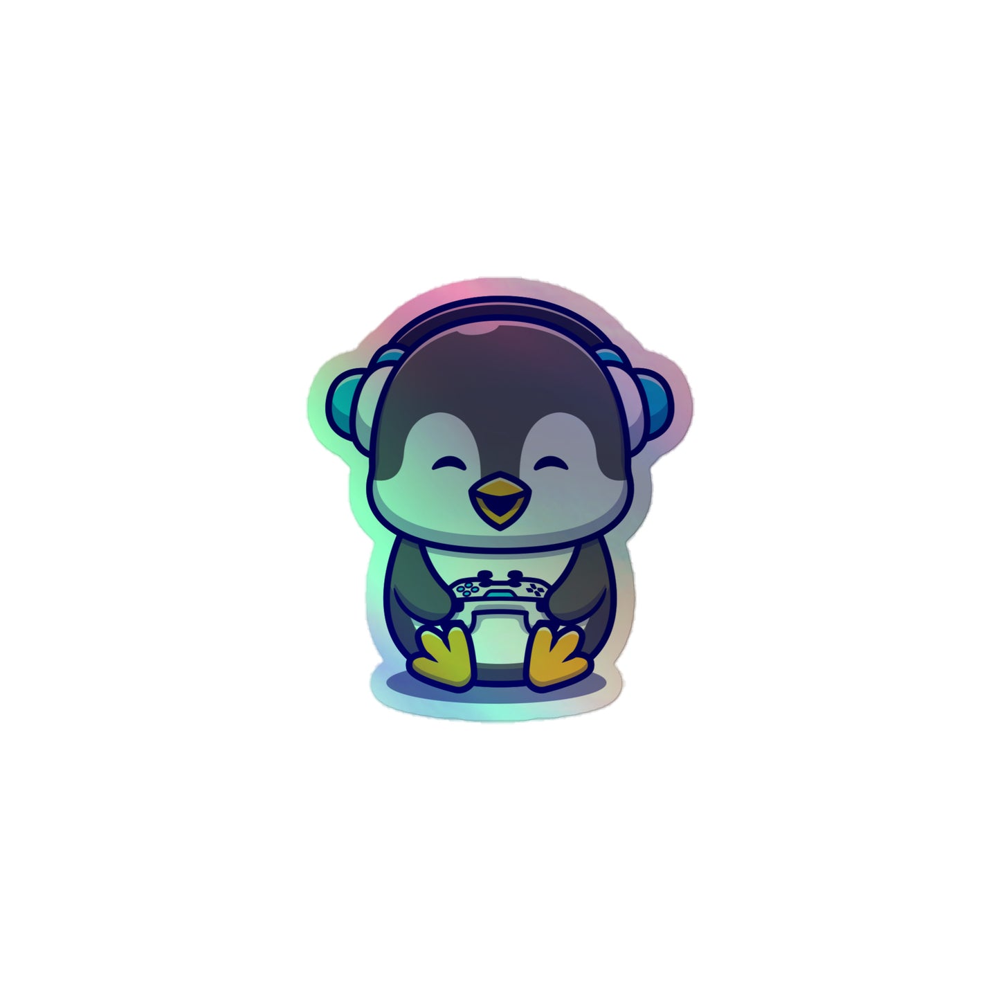 Gaming Penguin Holo Decal