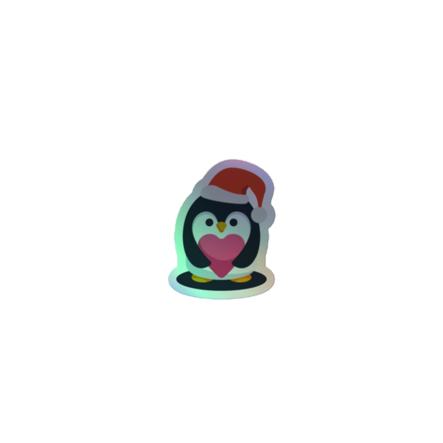Christmas Penguin Holo Decal