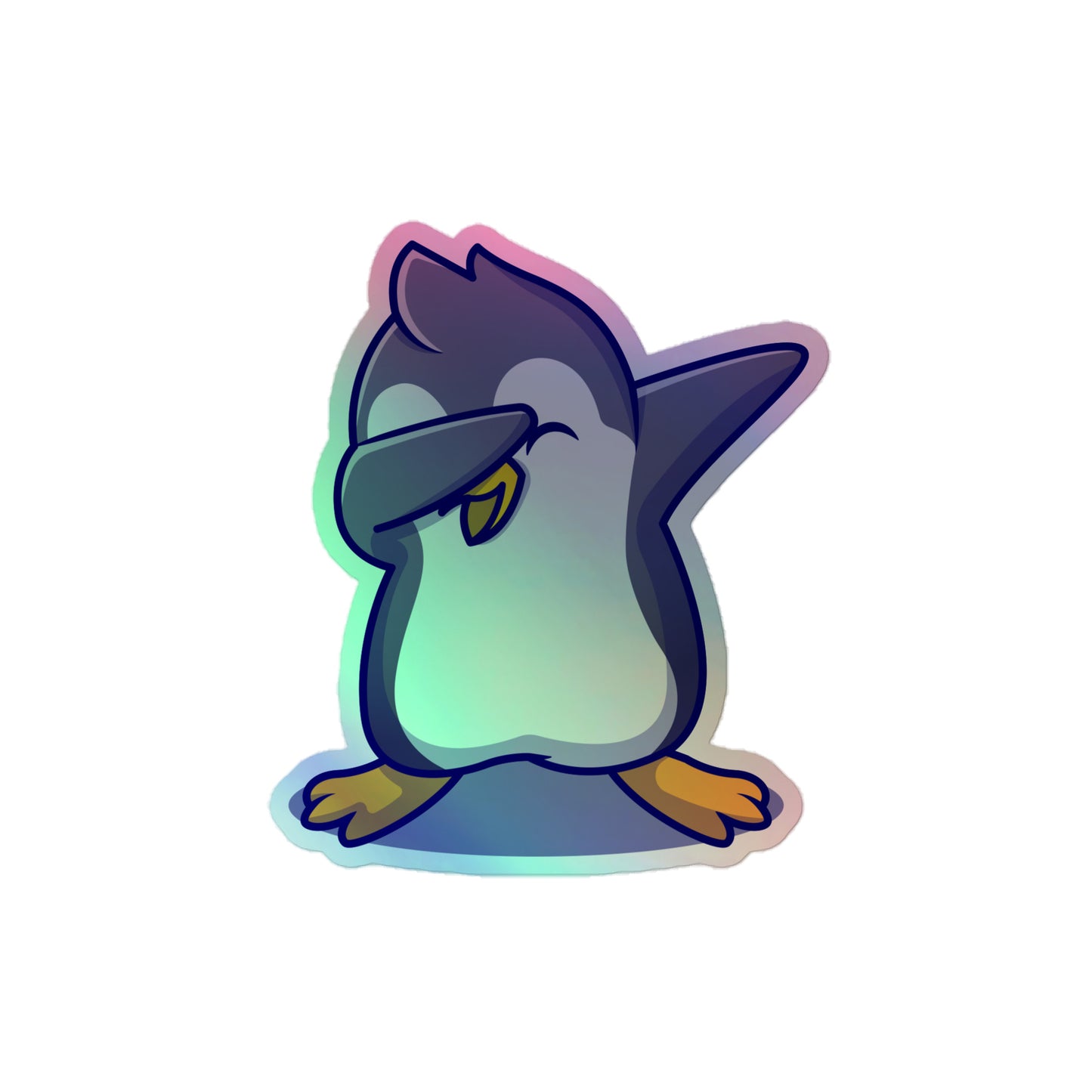 Dabbing Penguin Holo Decal
