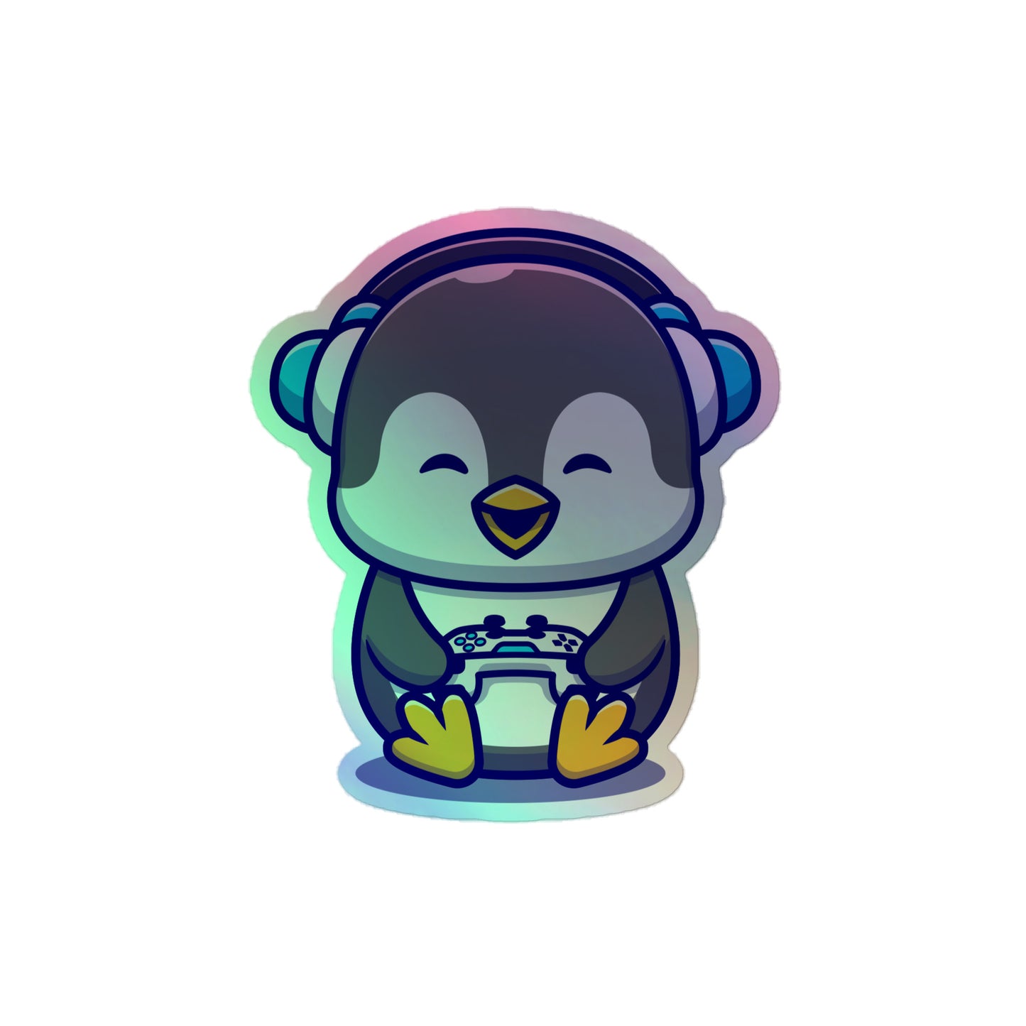 Gaming Penguin Holo Decal