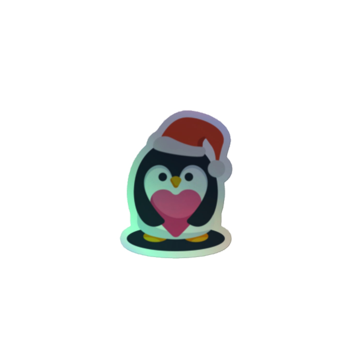 Christmas Penguin Holo Decal
