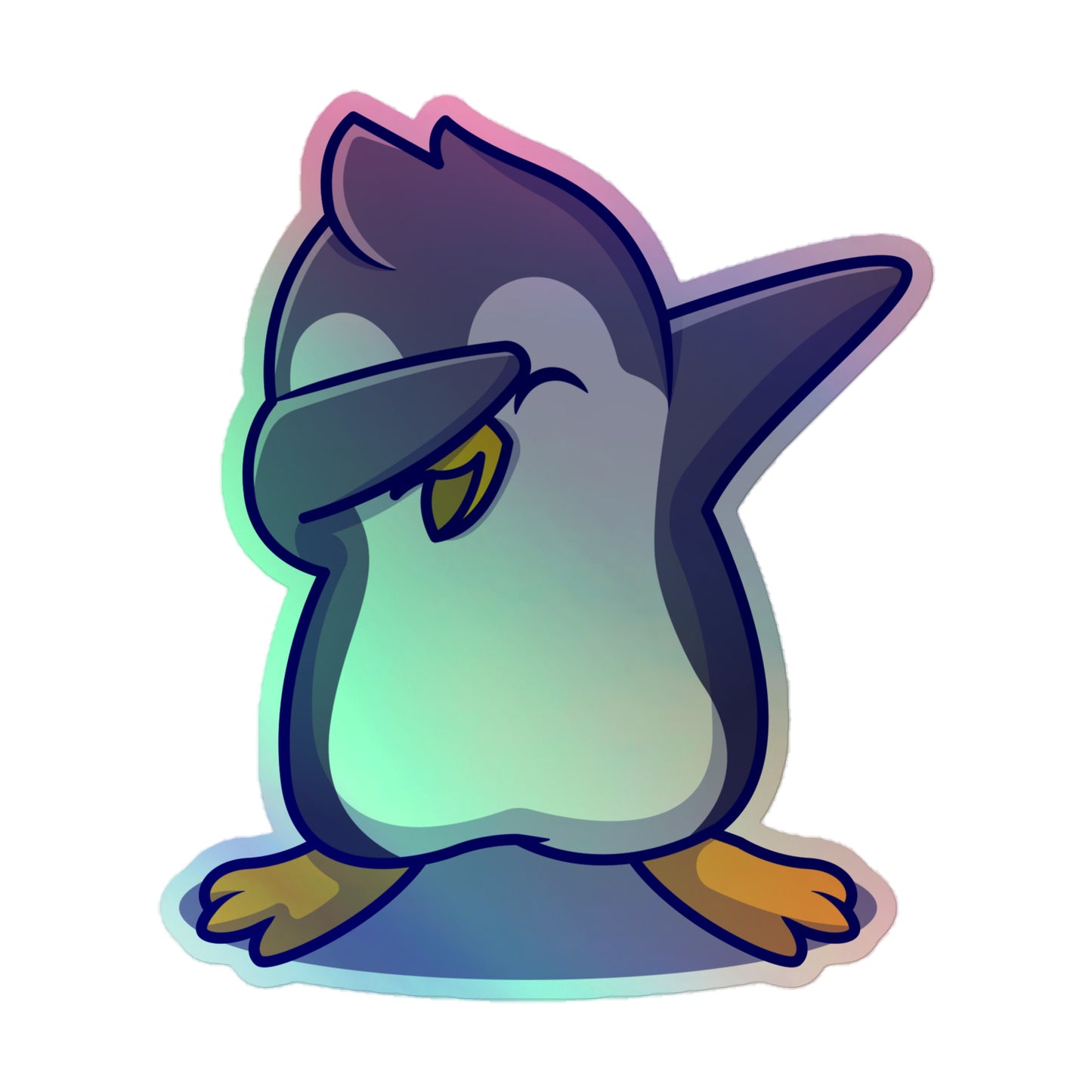 Dabbing Penguin Holo Decal