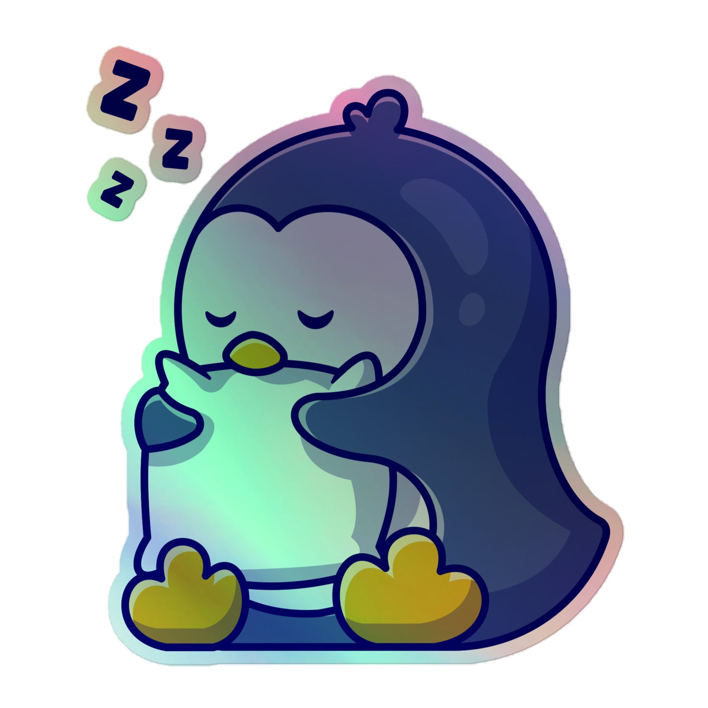 Sleeping Penguin Holo Decal