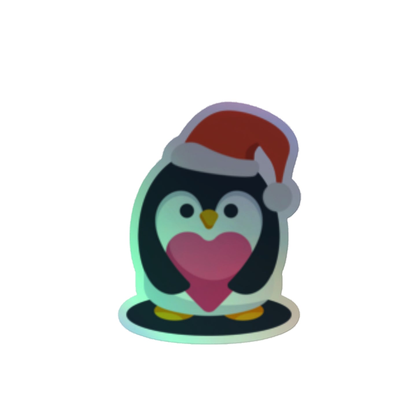 Christmas Penguin Holo Decal