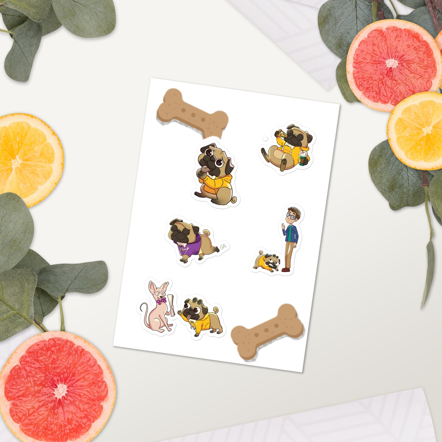 Jerry the Pug Sticker Sheet