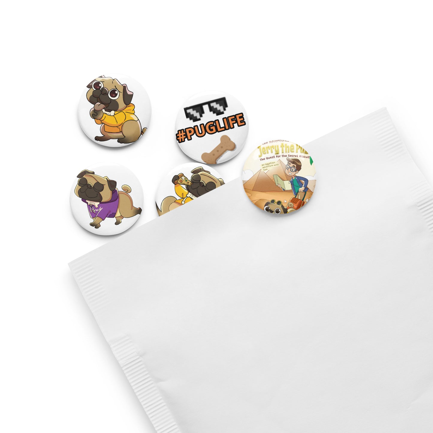 Jerry the Pug Enamel Pins